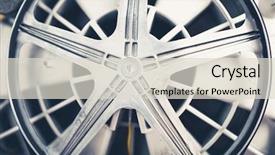  Presentation with machine - Slides consisting of mechanical pulleys - washing machine pulley is ready background and a lemonade colored foreground