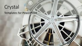  Presentation with machine - Slide set with mechanical pulleys - washing machine pulley is ready background and a light gray colored foreground