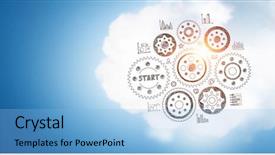  Presentation with success pic - Cool new slides with mechanical report - ideas for success achieving backdrop and a  colored foreground