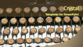  Presentation with mechanical - Presentation theme featuring mechanical report - keys of typewriter background and a  colored foreground