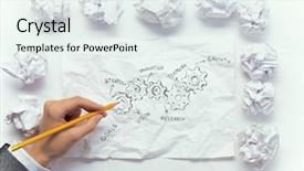  Presentation with inspiration - Audience pleasing theme consisting of mechanical report - waiting for inspiration mixed media backdrop and a  colored foreground