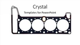  Presentation with cylinder - Presentation theme having mechanical separation - image of a cylinder gasket background and a white colored foreground
