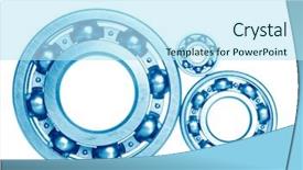 Presentation with industrial - Beautiful slides featuring mechanical separation - metall ball bearings - industrial backdrop and a sky blue colored foreground