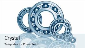  Presentation with industrial - Presentation theme consisting of mechanical separation - metall ball bearings - industrial background and a light blue colored foreground