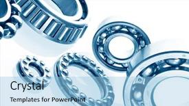  Presentation with industrial shielded metal arc - Beautiful presentation theme featuring mechanical separation - metall ball bearings - industrial backdrop and a light blue colored foreground