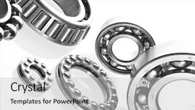  Presentation with industrial - Presentation theme consisting of mechanical separation - metall ball bearings - industrial background and a light gray colored foreground