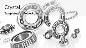  Presentation with industrial - Presentation design with mechanical separation - metall ball bearings - industrial background and a white colored foreground