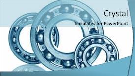  Presentation with industrial - Colorful theme enhanced with mechanical separation - metall ball bearings - industrial backdrop and a light blue colored foreground