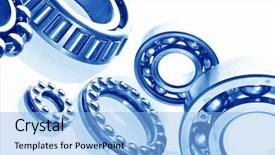  Presentation with industrial - Presentation theme having mechanical separation - metall ball bearings - industrial background and a  colored foreground