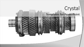  Presentation with automotive - Amazing PPT theme having mechanical shaft - component automotive box isolated backdrop and a light gray colored foreground