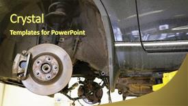  Presentation with car brake - Beautiful slide set featuring mechanical spare parts - front disk brake assembly backdrop and a tawny brown colored foreground