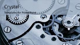  Presentation with closeup details of thai rice - Cool new slide deck with mechanical spring - clockwork details pinions and wheels backdrop and a  colored foreground