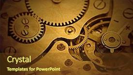  Presentation with mechanical - Presentation theme enhanced with mechanical spring - clockwork details pinions and wheels background and a tawny brown colored foreground