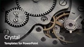  Presentation with mechanical - Beautiful presentation theme featuring mechanical spring - clockwork details pinions and wheels backdrop and a dark gray colored foreground