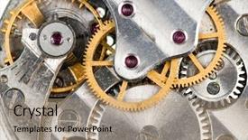  Presentation with mechanism - Audience pleasing presentation theme consisting of mechanical spring - detail of old wristwatch mechanism backdrop and a coral colored foreground