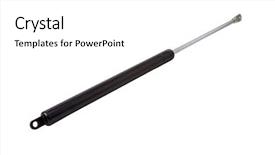  Presentation with shock absorber - Amazing slide set having mechanical spring - gas shock absorber backdrop and a white colored foreground