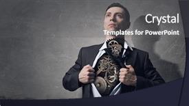  Presentation with super power - Cool new presentation with mechanical strenght - he has super power mixed backdrop and a  colored foreground