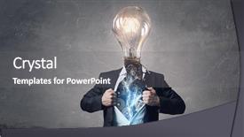  Presentation with super power - PPT theme featuring mechanical strenght - he has super power mixed background and a  colored foreground