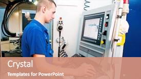  Presentation with cnc machine tool milling - PPT theme enhanced with happy mother and daughter with her babysitter background and a coral colored foreground