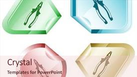  Presentation with vector - PPT theme enhanced with mechanical tempelate - combination pliers stickers raster illustration background and a  colored foreground