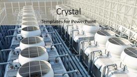  Presentation with mechanical ventilation - Audience pleasing presentation design consisting of mechanical ventilation - cooling tower at roof top backdrop and a soft green colored foreground