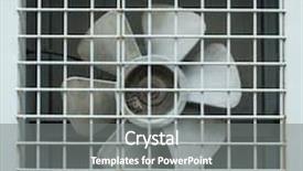  Presentation with mechanical ventilation - PPT layouts enhanced with mechanical ventilation - extractor fan propellers behind metal background and a gray colored foreground