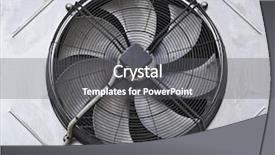  Presentation with mechanical ventilation - Beautiful PPT theme featuring mechanical ventilation - industrial fan in the wall backdrop and a dark gray colored foreground