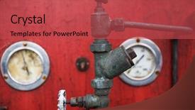  Presentation with industry - Slide deck featuring mechanical ventilation - industry concept - close up background and a red colored foreground