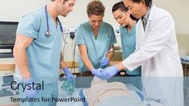  Presentation with nurses - Amazing PPT theme having picture of the christmas tree backdrop and a light gray colored foreground