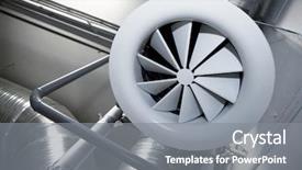  Presentation with pipes - Amazing presentation theme having mechanical ventilation - system of ventilating pipes backdrop and a gray colored foreground