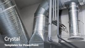  Presentation with pipes - Slides having mechanical ventilation - system of ventilating pipes background and a gray colored foreground