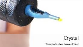  Presentation with mechanical - Colorful presentation design enhanced with mechanical vibration - close up view on tattoo backdrop and a  colored foreground