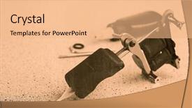  Presentation with black ink - Cool new theme with mechanical vibration - machine for tattoo and bottle backdrop and a  colored foreground