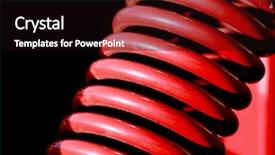  Presentation with vibration - Slide deck consisting of mechanical vibration - red helical spring against black background and a black colored foreground