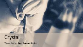  Presentation with tattoo - Slide deck consisting of mechanical vibration - tattoo machine in hand background and a soft green colored foreground