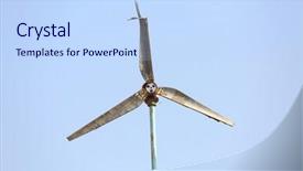  Presentation with windmill - Audience pleasing theme consisting of mechanical vibration - windmill on the roof backdrop and a light blue colored foreground