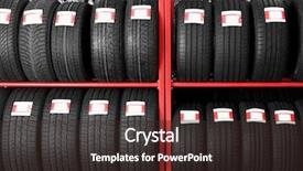  Presentation with tires - Beautiful PPT theme featuring mechanics material - stand with car tires backdrop and a wine colored foreground