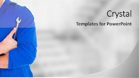  Presentation with mechanic - Slide set with mechanics structure - digital composite of mechanic background and a  colored foreground