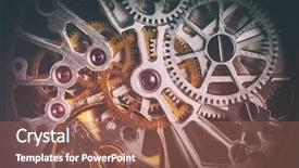  Presentation with mechanism - Presentation consisting of mechanism clockwork of a watch background and a coral colored foreground