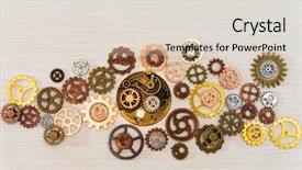  Presentation with mechanism - Audience pleasing slides consisting of mechanism concept closeup view gear backdrop and a lemonade colored foreground