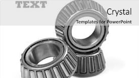  Presentation with pure white - Slides consisting of mechanism joint work - ball bearings on a pure background and a light gray colored foreground