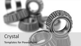  Presentation with pure white - Slide deck having mechanism joint work - ball bearings on a pure background and a light gray colored foreground