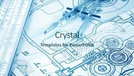  Presentation with industrial - Audience pleasing slide deck consisting of mechanism scheme - industrial drawing detail and several backdrop and a  colored foreground