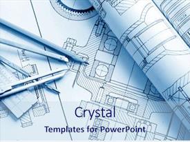 Mechanism Scheme Industrial Drawing Detail And Several PPT template 50 ...