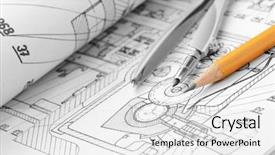  Presentation with industrial - Theme featuring mechanism scheme - industrial drawing detail and several background and a white colored foreground