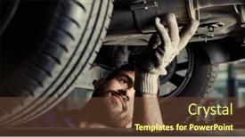  Presentation with workshop - Audience pleasing slides consisting of mechatronics-engineer-examining-the-exhaust backdrop and a tawny brown colored foreground