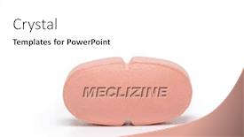  Presentation with pharmaceutical - Slides enhanced with meclizine-pharmaceutical-medicine-pills-tablet background and a white colored foreground