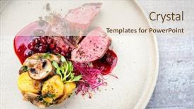  Presentation with barbecue - Presentation with medallion - traditional barbecue dry aged sliced background and a lemonade colored foreground