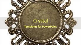  Presentation with metal frames frame and steel - Cool new slides with medallion - vintage brass metal frame isolated backdrop and a tawny brown colored foreground