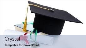  Presentation with medal - PPT theme with medals books - medal for achievement in education background and a light blue colored foreground